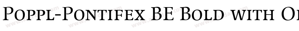 Poppl-Pontifex BE Bold with Oldstyle Figures字体转换